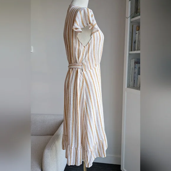 RAILS Brigitte-Pip Amber Striped Wrap Dress - Picture 3 of 10